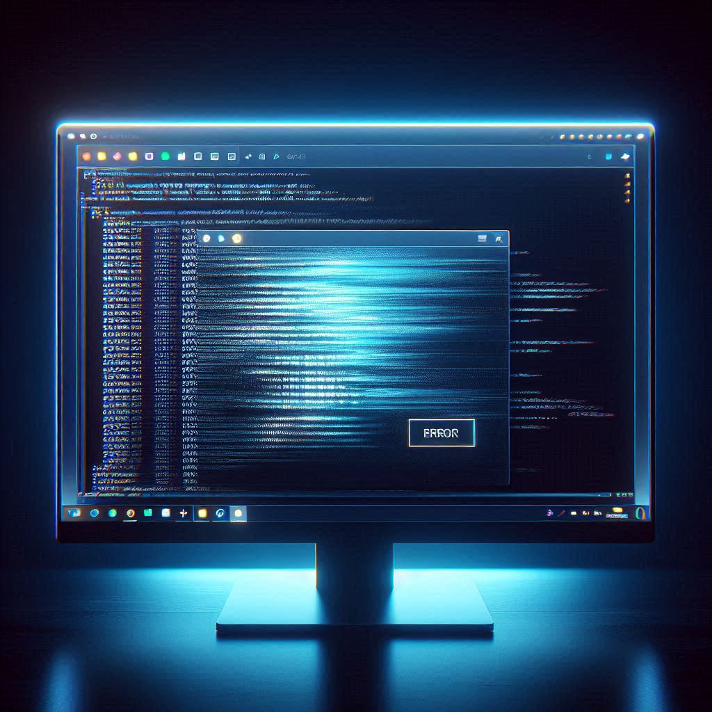크롬 메모리 부족 오류 해결을 위한 컴퓨터 모니터 화면